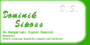 dominik siposs business card